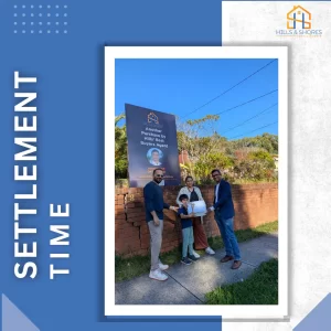 Happy clients on settlement day