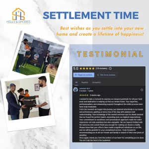 Happy clients on settlement day with Testimonial