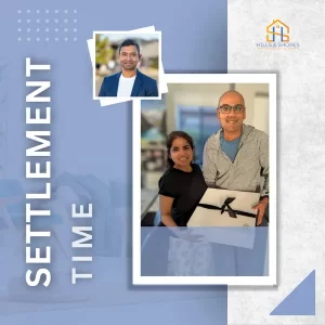 Happy clients on settlement day